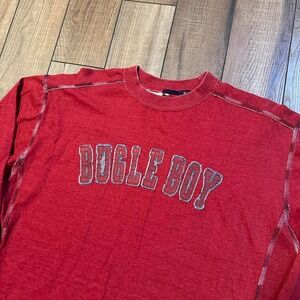 Y2K bugle boy red long‎ sleeve shirt size medium
